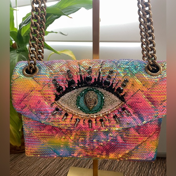Kurt Geiger Handbags - Kurt Geiger The Kensington Multicolor Sequin Evil-Eye 🧿 Embellished Shoulder Bag
